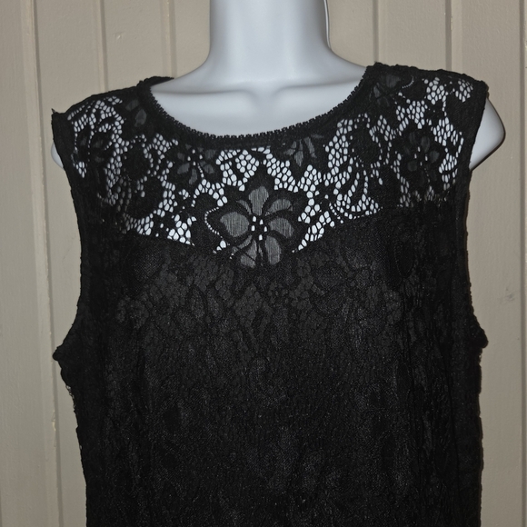 Chic Black Lace Midi Dress - Picture 2 of 5